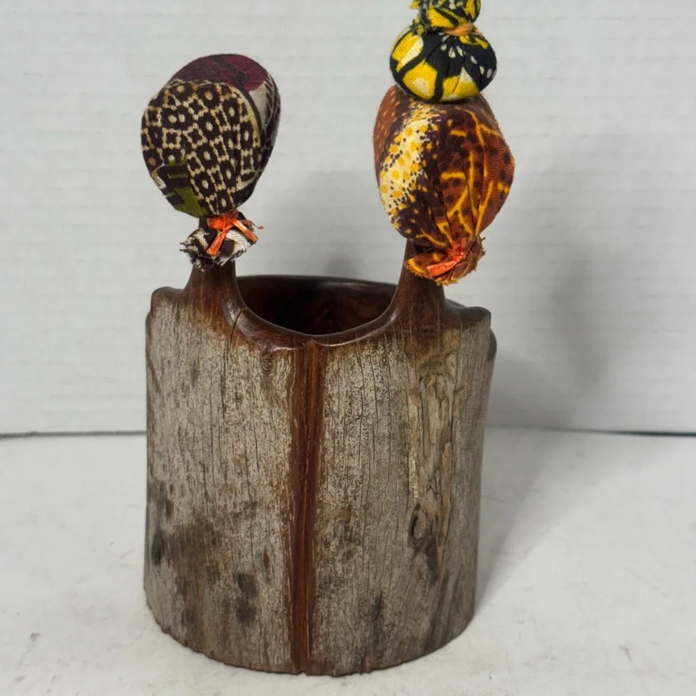 African Women Handcrafted Sandalwood Pen/Pencil Holder